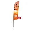 13' Streamline Razor Sail Sign Flag, 2-Sided, Ground Spike | https://www.bestnamebadges.com