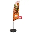 7' Streamline Razor Sail Sign Flag, 2-Sided, 3-Leg Scissor | https://www.bestnamebadges.com