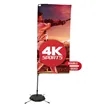 7' Streamline Rectangle Sail Sign Flag, 2-Sided, Scissor | https://www.bestnamebadges.com