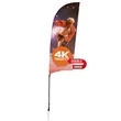 9' Streamline Razor Sail Sign Flag, 2-Sided, Ground Spike | https://www.bestnamebadges.com