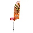 7' Streamline Razor Sail Sign Flag, 2-Sided, Ground Spike | https://www.bestnamebadges.com