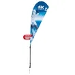 8' Streamline Teardrop Sail Sign Flag, 2-Sided, Ground Spike | https://www.bestnamebadges.com