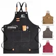 Lightweight Canvas Cross Back Chef Cotton Aprons | https://www.bestnamebadges.com