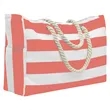 Large Striped Waterproof Beach Tote Bag | https://www.bestnamebadges.com