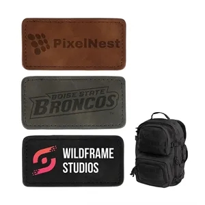 Leatherette Patch With Hook Backing | https://www.bestnamebadges.com