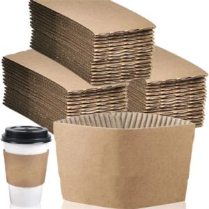 Coffee Cup Sleeves Disposable Double-wall Paper Hot Cold
