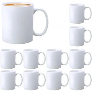 Ceramic Coffee Mug White Classic Drinking Cups with Handle