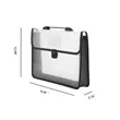 CLear Tote File Folder Bag Briefcase Expanding Document Box | https://www.bestnamebadges.com