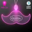 Acrylic Mustache Shape Necklace with LED | https://www.bestnamebadges.com
