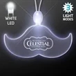 Acrylic Mustache Shape Necklace with LED | https://www.bestnamebadges.com
