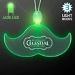 Acrylic Mustache Shape Necklace with LED | https://www.bestnamebadges.com