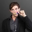Acrylic Mustache Shape Necklace with LED | https://www.bestnamebadges.com