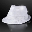 Shiny Single Colored Fedora Hats with Flashing Lights | https://www.bestnamebadges.com