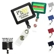 Jumbo Rectangle Custom Badge Reels w/ Belt Clip backing | https://www.bestnamebadges.com