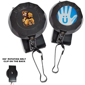 Heavy Duty Engraved Badge Reel w/ Keyring | https://www.bestnamebadges.com