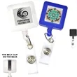 Square Retractable Badge Reel w/ Belt Clip | https://www.bestnamebadges.com