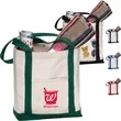 Boat Tote Bag w/ Contrasting Handles & Snap Closure 18 oz. | https://www.bestnamebadges.com