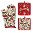 Christmas Heat Resistant Oven Mitts Suitable For Kitchen | https://www.bestnamebadges.com