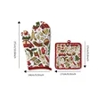 Christmas Heat Resistant Oven Mitts Suitable For Kitchen | https://www.bestnamebadges.com