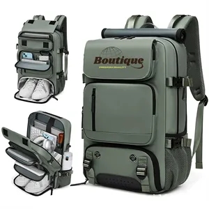 Carry-On Travel Backpack Duffel Bag With Shoe Compartment