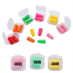 Noise-isolating earplugs in box