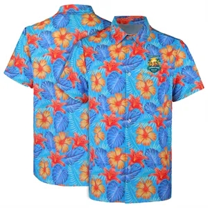 135GSM CUSTOM SUBLIMATED HAWAIIAN SHIRT WITH POCKET