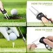 Golf Divot Repair Tool Foldable Switchblade | https://www.bestnamebadges.com