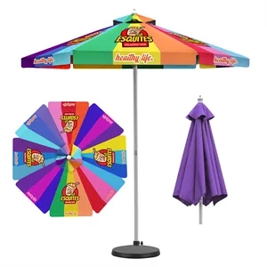 9' Commercial Market Umbrella with Aluminum Pole & Frame