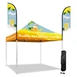 10' Custom Printed Aluminum Frame Tent W/ Double Sided Flags | https://www.bestnamebadges.com