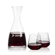 Barham Carafe & Cannes Stemless Wine | https://www.bestnamebadges.com