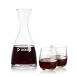 Barham Carafe & Crestview Stemless Wine | https://www.bestnamebadges.com
