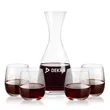 Barham Carafe & Crestview Stemless Wine | https://www.bestnamebadges.com