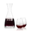 Barham Carafe & Edderton Stemless Wine | https://www.bestnamebadges.com