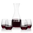 Barham Carafe & Germain Stemless Wine | https://www.bestnamebadges.com