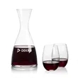 Barham Carafe & Laurent Stemless Wine | https://www.bestnamebadges.com