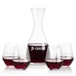 Barham Carafe & Reina Stemless Wine | https://www.bestnamebadges.com
