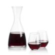 Barham Carafe & Reina Stemless Wine | https://www.bestnamebadges.com