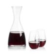 Barham Carafe & Boston Stemless Wine | https://www.bestnamebadges.com