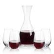 Barham Carafe & Boston Stemless Wine | https://www.bestnamebadges.com