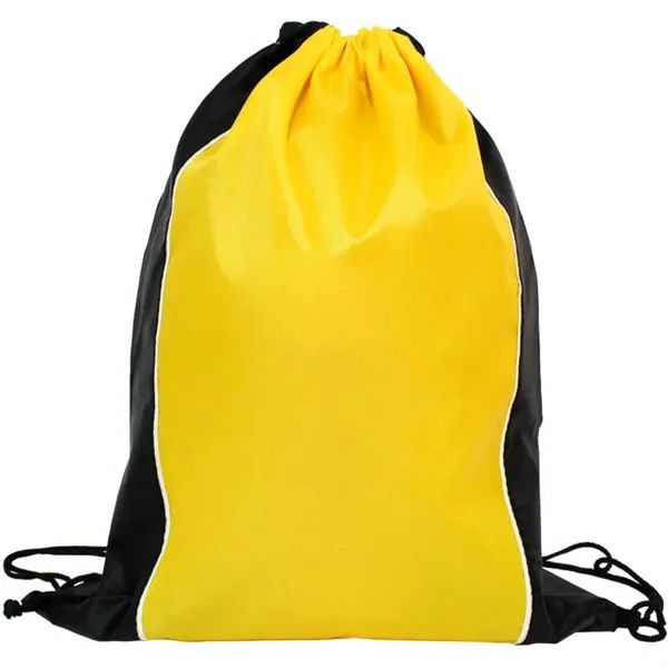Two Tone Sided Drawstring Tote Bags