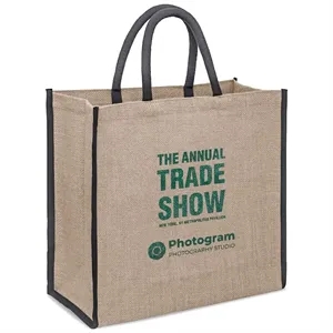 Custom Jute Tote Bags | https://www.bestnamebadges.com