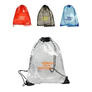 Union Printed - Clear Drawstring Bag