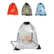 Union Printed - Clear Drawstring Bag | https://www.bestnamebadges.com
