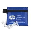 ZipTune Mobile Tech Earbud Kit in Zipper Pouch | https://www.bestnamebadges.com