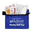 14 Piece Golf Kit Components inserted into Zipper Pack | https://www.bestnamebadges.com