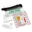 14 Piece Golf Kit Components inserted into Zipper Pack | https://www.bestnamebadges.com