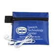 ZipTune Mobile Tech Earbud Kit in Zipper Pouch | https://www.bestnamebadges.com