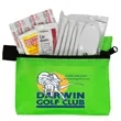 14 Piece Golf Kit Components inserted into Zipper Pack | https://www.bestnamebadges.com