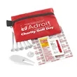 14 Piece Golf Kit Components inserted into Zipper Pack | https://www.bestnamebadges.com