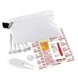 14 Piece Golf Kit Components inserted into Zipper Pack | https://www.bestnamebadges.com